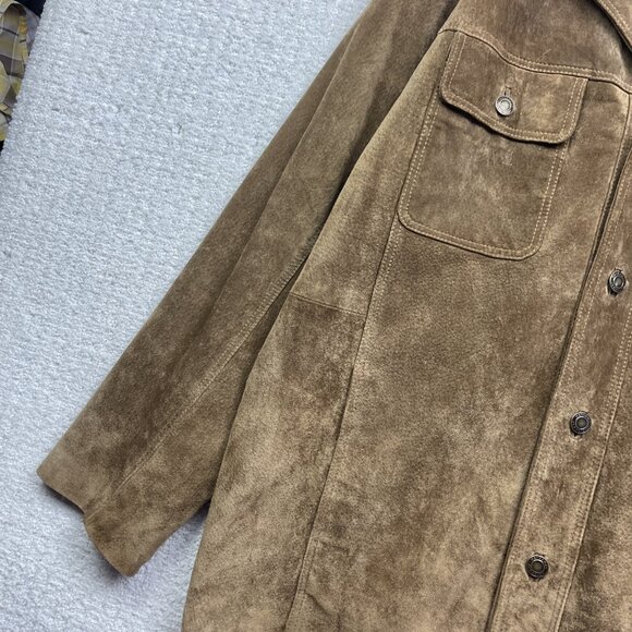 Hathaway Suede Leather Jacket Men’s Sz M Light Brown Classic Casual Outerwear - Picture 3 of 15